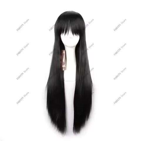 Messy and sloppy hair cosplay anime fake black 70cm long daily female wig