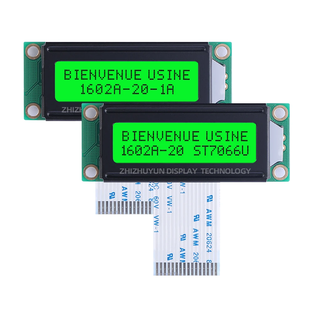 LCD16020-20-1A Europejski wyświetlacz LCD 5V Ekran LCD Niebieska folia Równoległy port Wyświetlacz Urządzenie 1602A