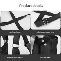 Double Shoulder Strap Multi-Pocket Outdoor Tactical Vest Tactical Fishing Bag Waterproof PU Multi-Purpose Men's Crossbody Bags 3