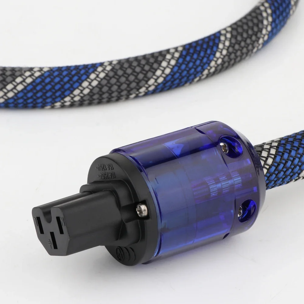 AC 전원 케이블 EU 전원 코드 금도금 전원 플러그 초순수 구리 다중 도체 전원 케이블 (앰프용)