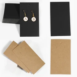 50pcs/lot Earrings Display Packaging Cards 5x9cm Kraft Paper Card for Jewelry Earrings Studs DIY Brooch Findings