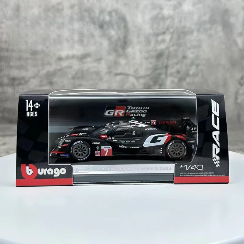 In Stock Original Bburago 1:43 Toyota Gr010 Diecast Race Car Model Alloy 2024 Wec Endurance Racing Collectible Surprise Toys Car