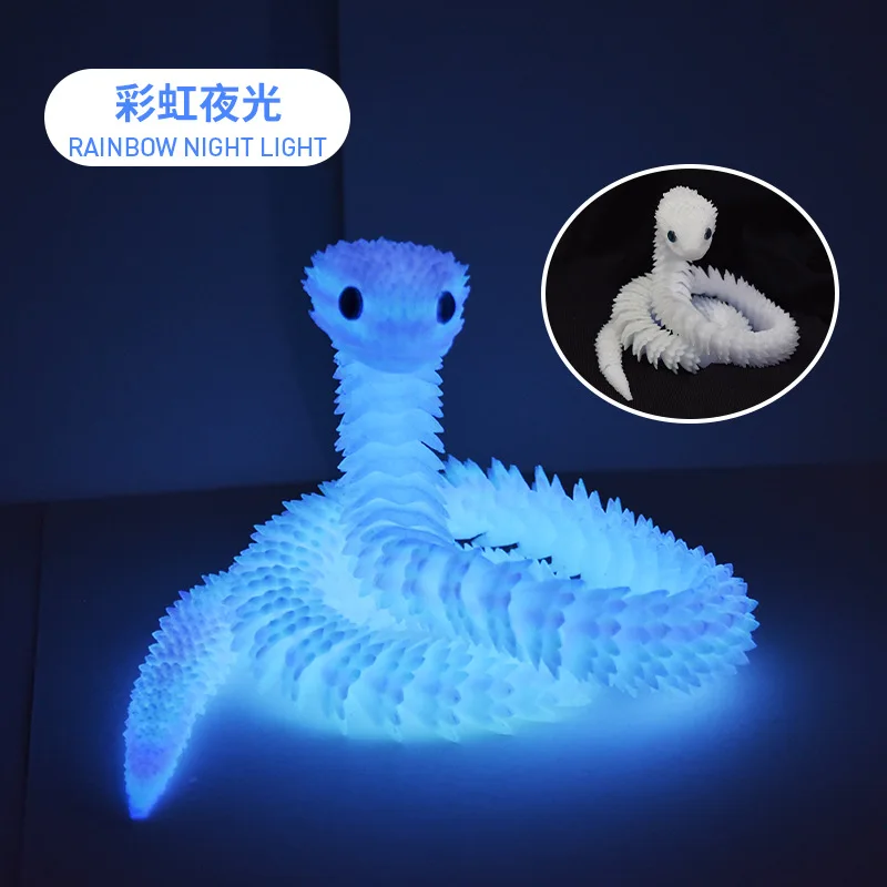 30~75cm Upgraded 3D Printed Snake Movable Joint Figurine Simulation Snake Home Office Desktop Ornament Birthday Gifts Miniatures