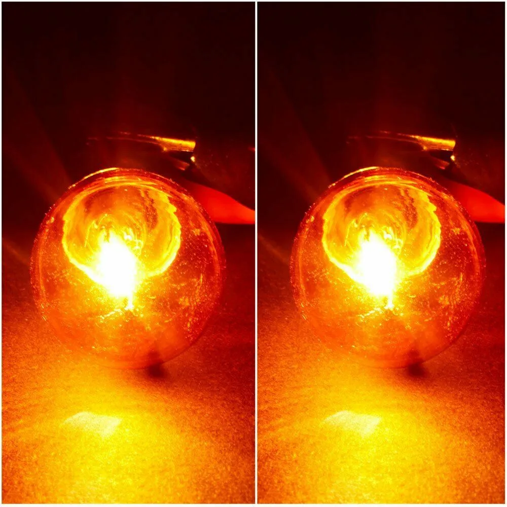 Kit Bulbs Lens Plastic Smoke Turn Signal ABS Indicator Replacement Single Filament 2002 Up 4 Sets Covers Amber