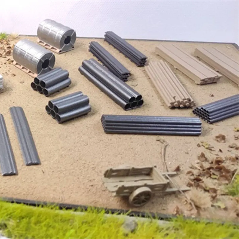 1/87 HO Scale Building Materials Model Construction Site Diorama Scene Layout Miniature Collection Sand Table Landscape