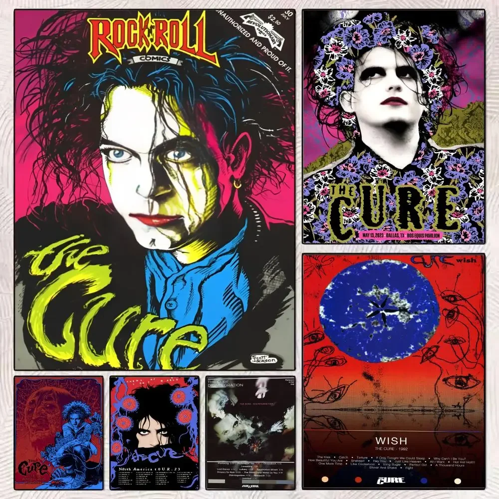 Famous Rock Band T-The Cure Painting Calligraphy Modern Canvas Poster Wall Art Aesthetic Bedroom Decor for Cafe Home Gift
