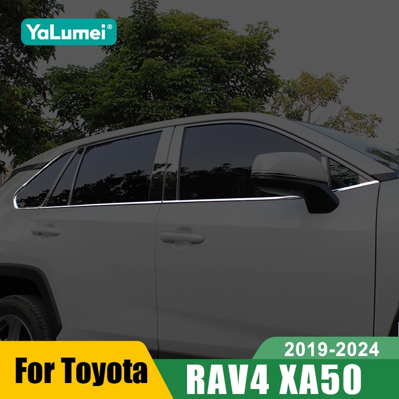 

Для Toyota RAV4 XA50 2019-2024: Декоративные накладки на оконные рамы и аксессуары для кузова автомобиля (для гибридных моделей)
