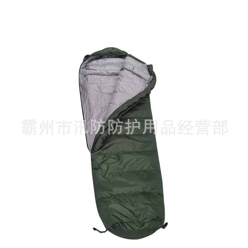 Flood Prevention Thickened Warm Down Sleeping Bag Moisture-proof Breathable Army Green Single Sleeping Bag