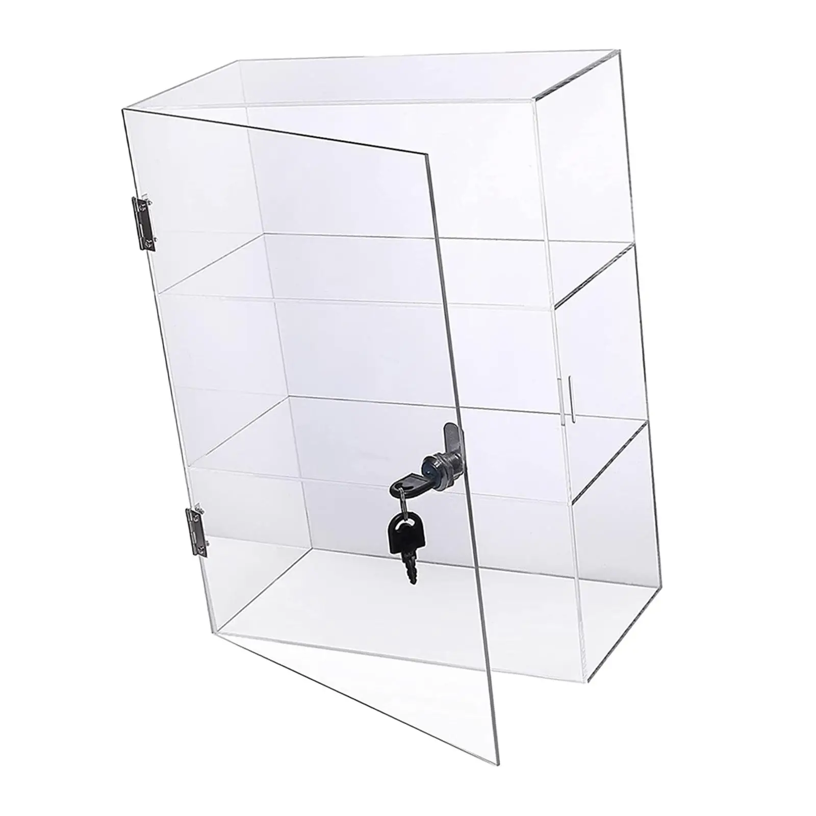 Acrylic Display Case with Lock Multifunctional Clear Display Box for Home Watches Collectibles Miniature Figurines Artworks