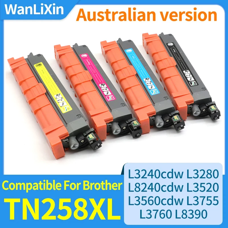 

Австралийский картридж с тонером TN258XL TN258, совместимый с Brother MFC-L3755 L3760 L8390 HL-L3240cdw L3280 L8240 DCP-L3520cdw L3560
