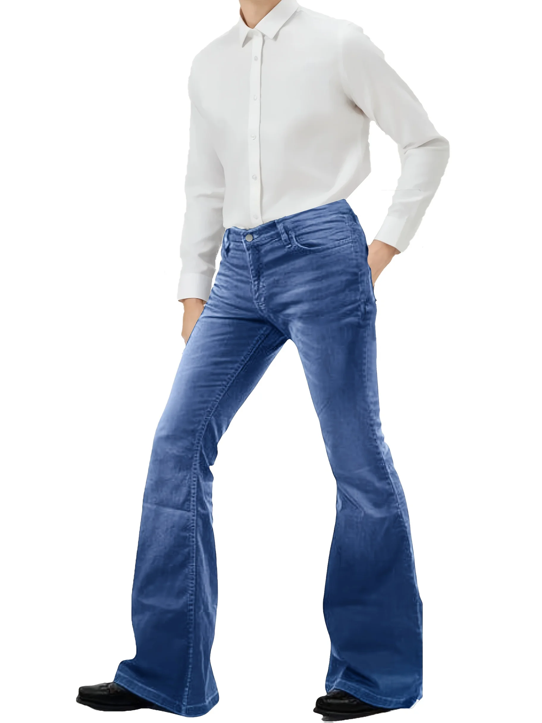 Jeans masculinos vintage lavados, elegantes e casuais