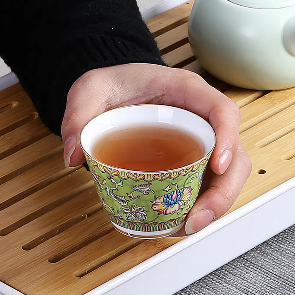 Blooming Teacups Handmade Women Bone China Aesthetic Cute Exquisite Floral Party Ceramic