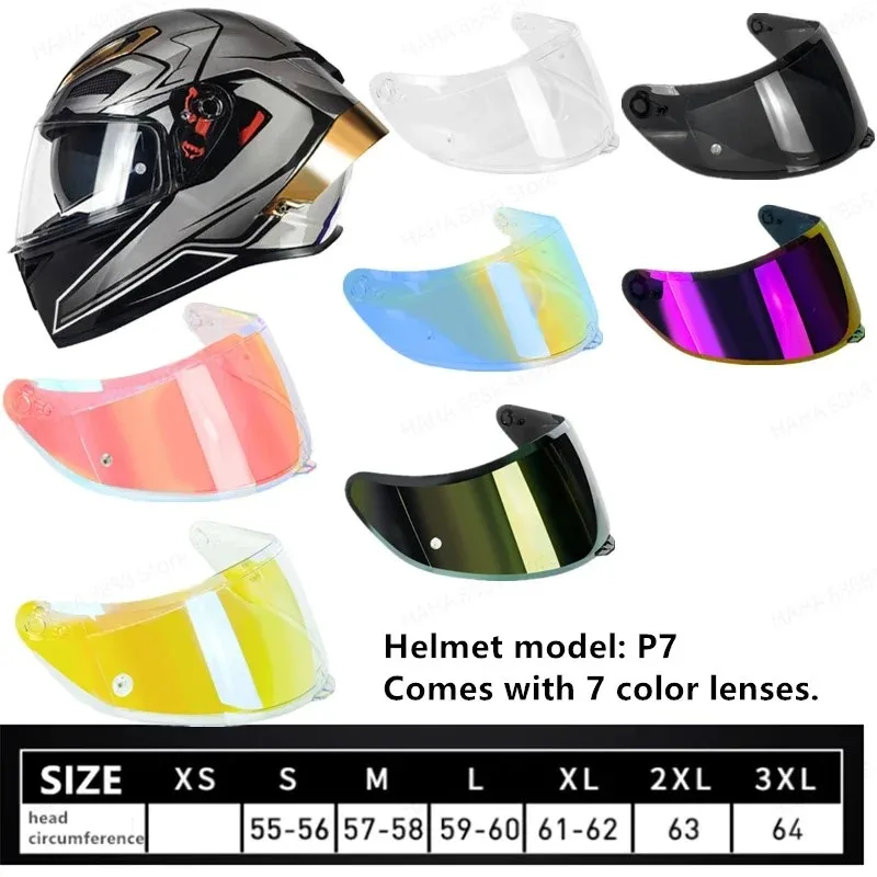 HOT P7 Suitable for Big Head Full Face Motorcycle Helmet Motocross Racing Helmets Moto Adult Motorbike Street Touring Riding DOT