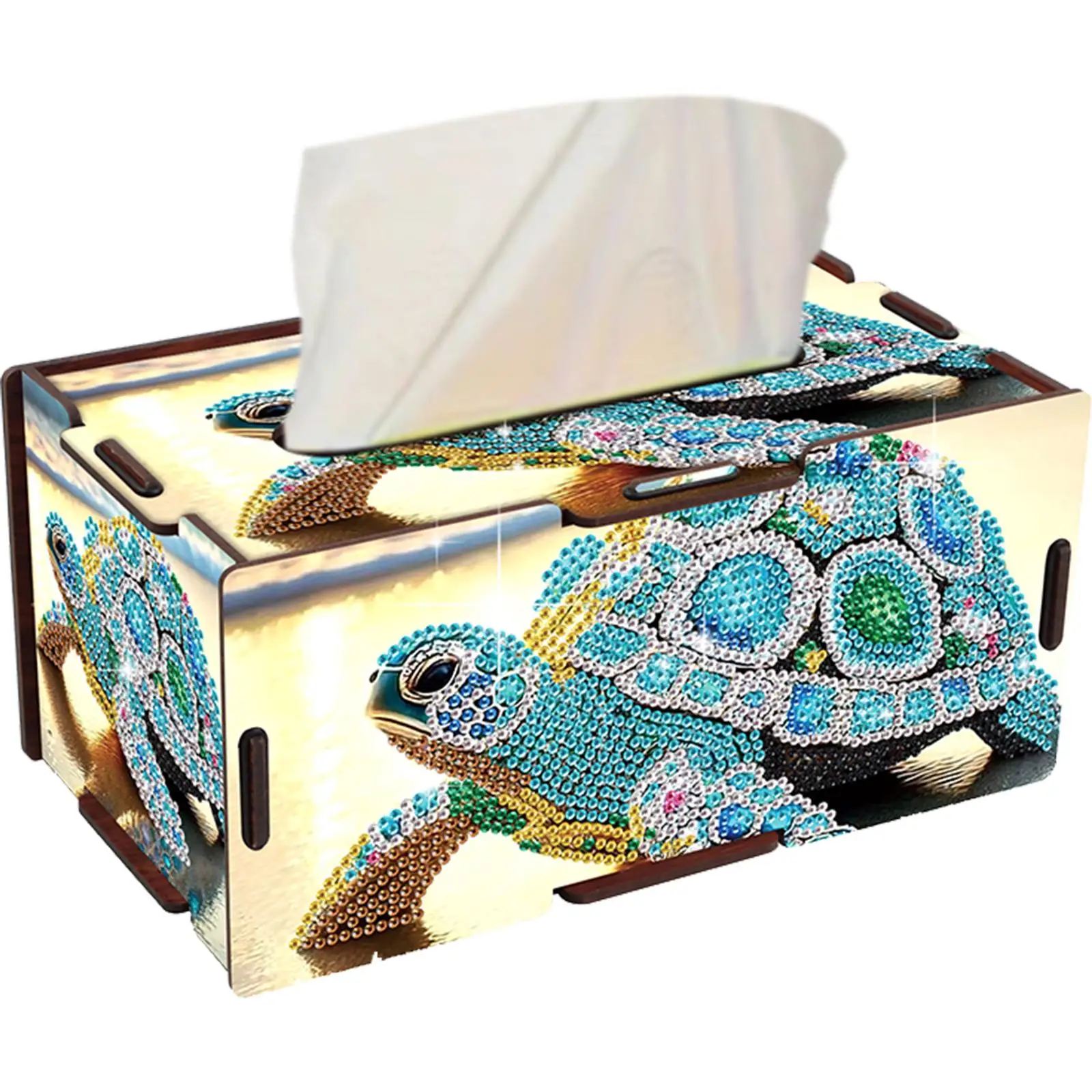 

Wooden Diamond Painting Tissue Box for Home and Office Decoration (ZJH021)
