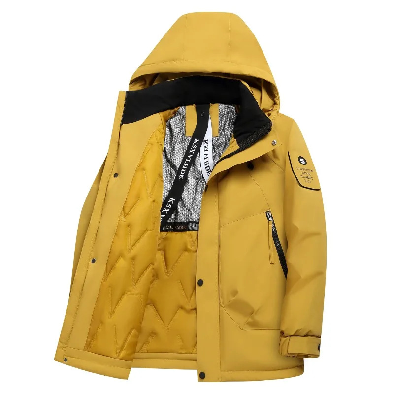 سترة حرارية من الجرافين للأزواج سترة شتوية مقاومة للماء والرياح سميكة مبطنة بالقطن سترة كاجوال للرجال في الهواء الطلق