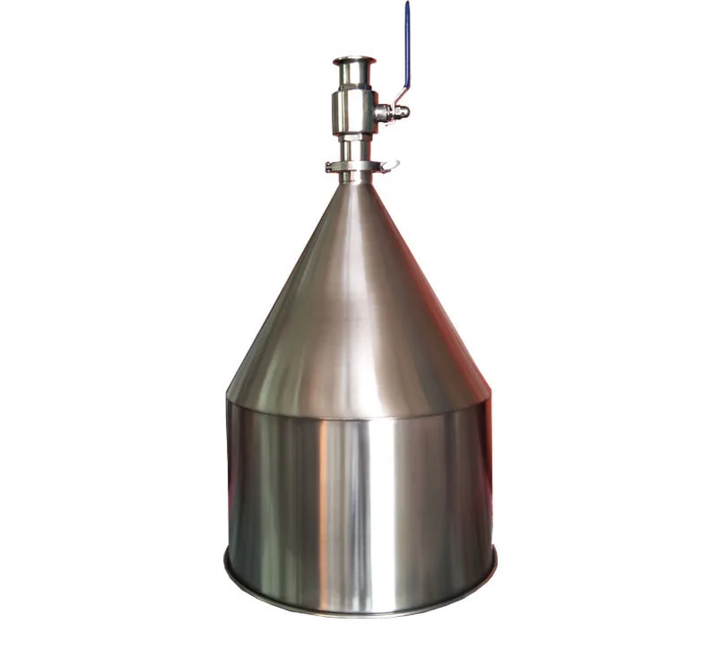 304 sanitary food stainless steel cone hopper sealing cover hopper with bracket large diameter hopper