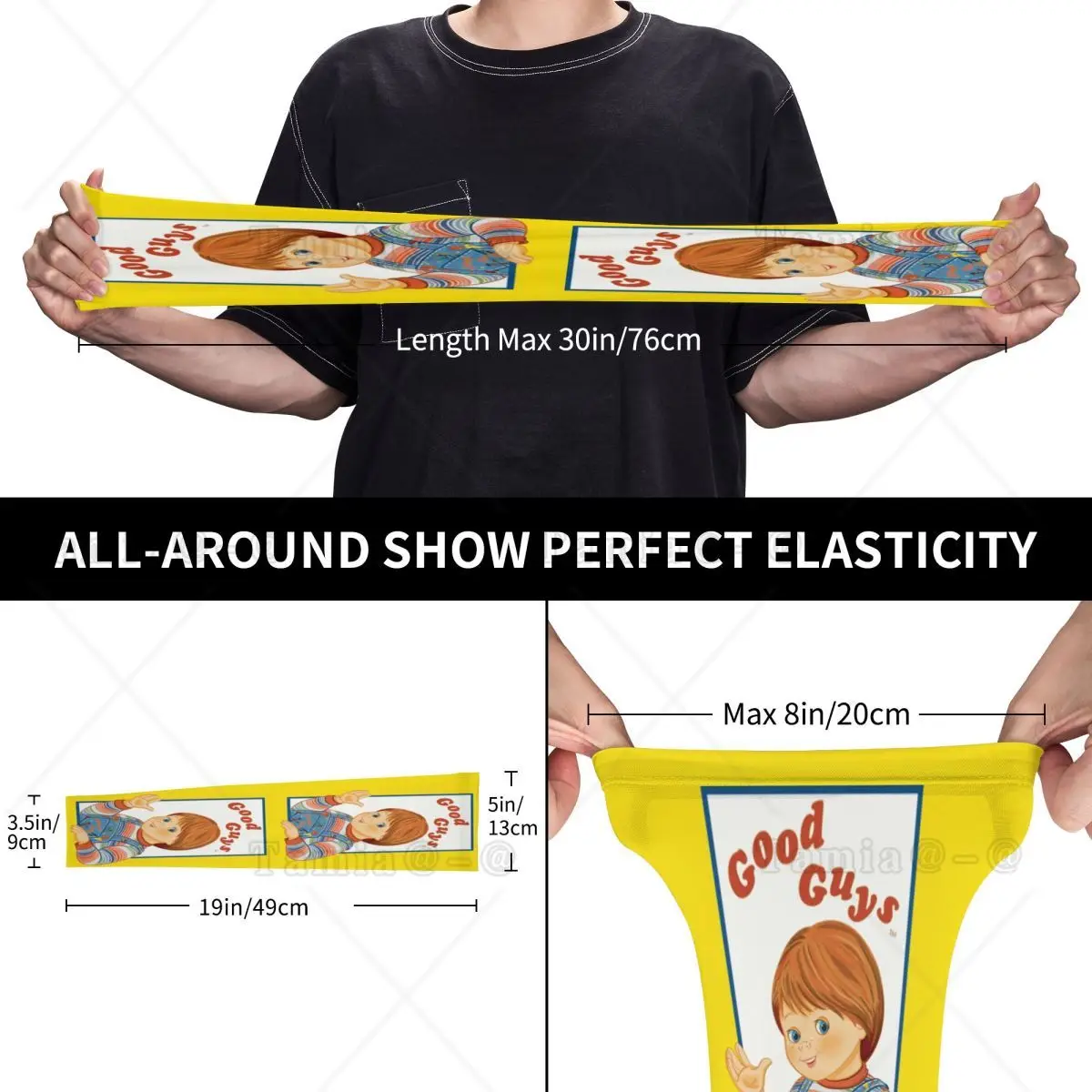 사용자 정의 좋은 남자 Chucky Sun UV 보호 팔 슬리브 남성 여성 스포츠 어린이 놀이 문신 커버 하이킹