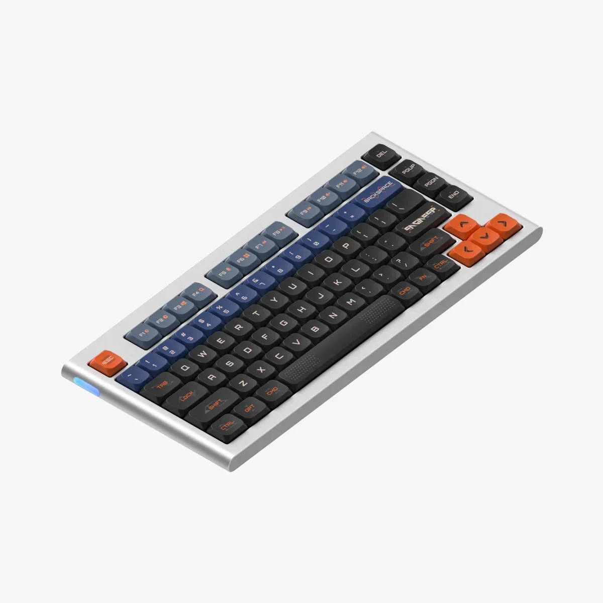 Imagem -02 - Nuphy-teclado Mecânico Nos75 Perfil Baixo Liga de Alumínio Ansi 75 com Fio Altura Nas Via Qmk Teclado Gamer Personalizado