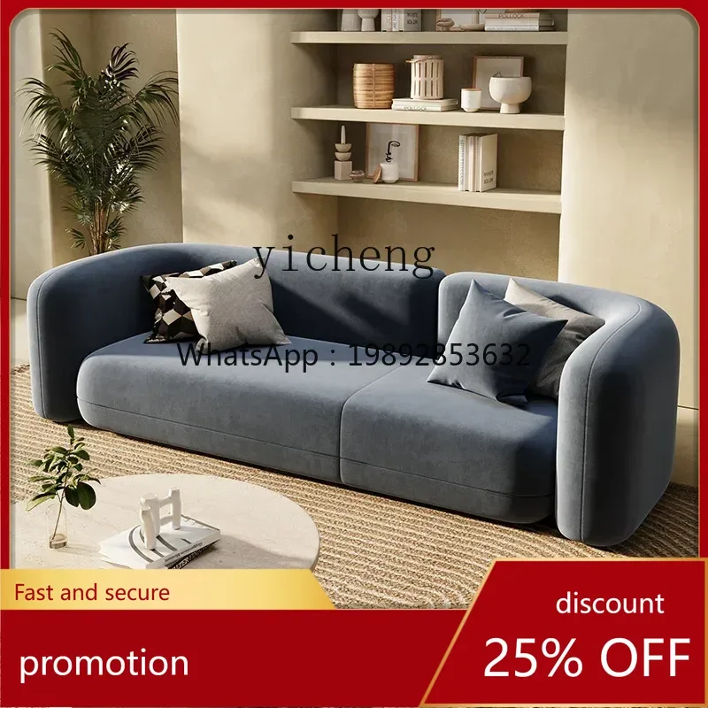 

YFY Medieval Style Apartment B & B Living Room Dark Green Fabric Straight Row Sofa