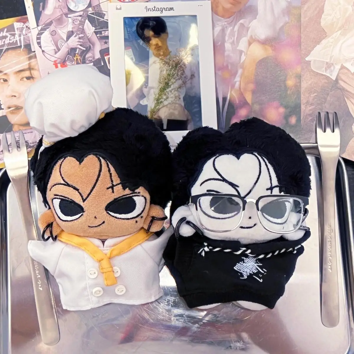 Peluche de 10cm pour beau garçon, idole Park Jong-seong, peau noire et blanche, corps d'étoile de mer, poupée en coton, sac à dos, pendentif, ornement ou cadeau