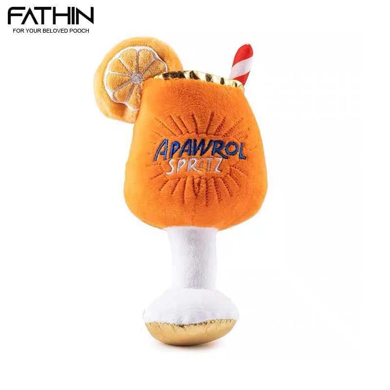 ألعاب FATHIN الفاخرة اللطيفة المصنوعة من القطن المتين للكلاب التي تصدر صوتًا من القطيفة للحيوانات الأليفة الصغيرة والمتوسطة