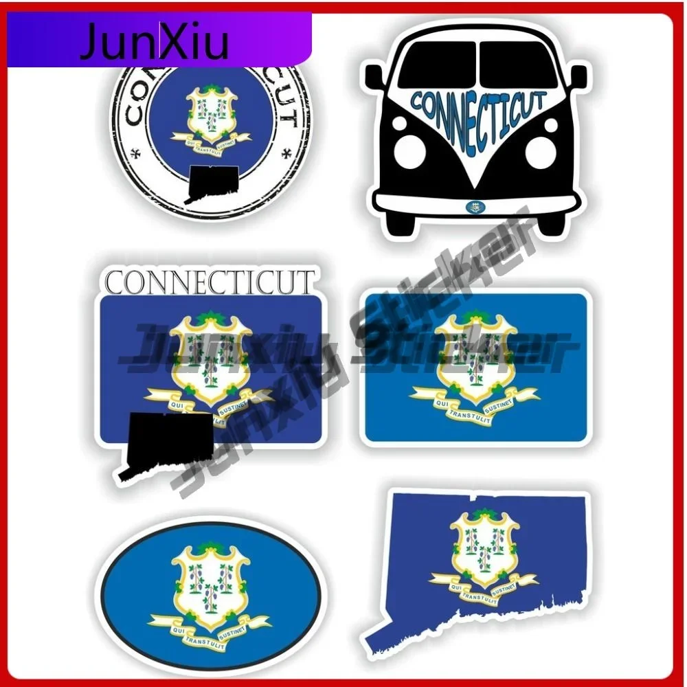 

Connecticut America Flag National Emblem Vinyl Decals Funny Decorations For Pictures X 500 Motorcycle Bicycle Window Stickers