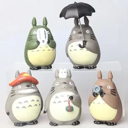 5pcs cartoon Totoro Figure Mini Statue Cute Toys Room Ornaments Kawaii Figures Toy Kid Gifts Collecctibles