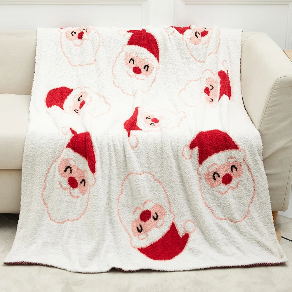 Christmas Fleece Throw Blanket For Adults Grade A Soft Plush Snowflake Santa Claus Christmas Tree Party Gifts