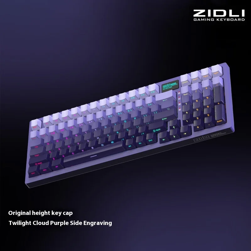 ZIDLI K980 Mechanical Keyboard Smart Screen Hot Swap RGB Dustproof Waterproof Wired Gaming Keyboard Ergonomics PC Gamer VALORANT