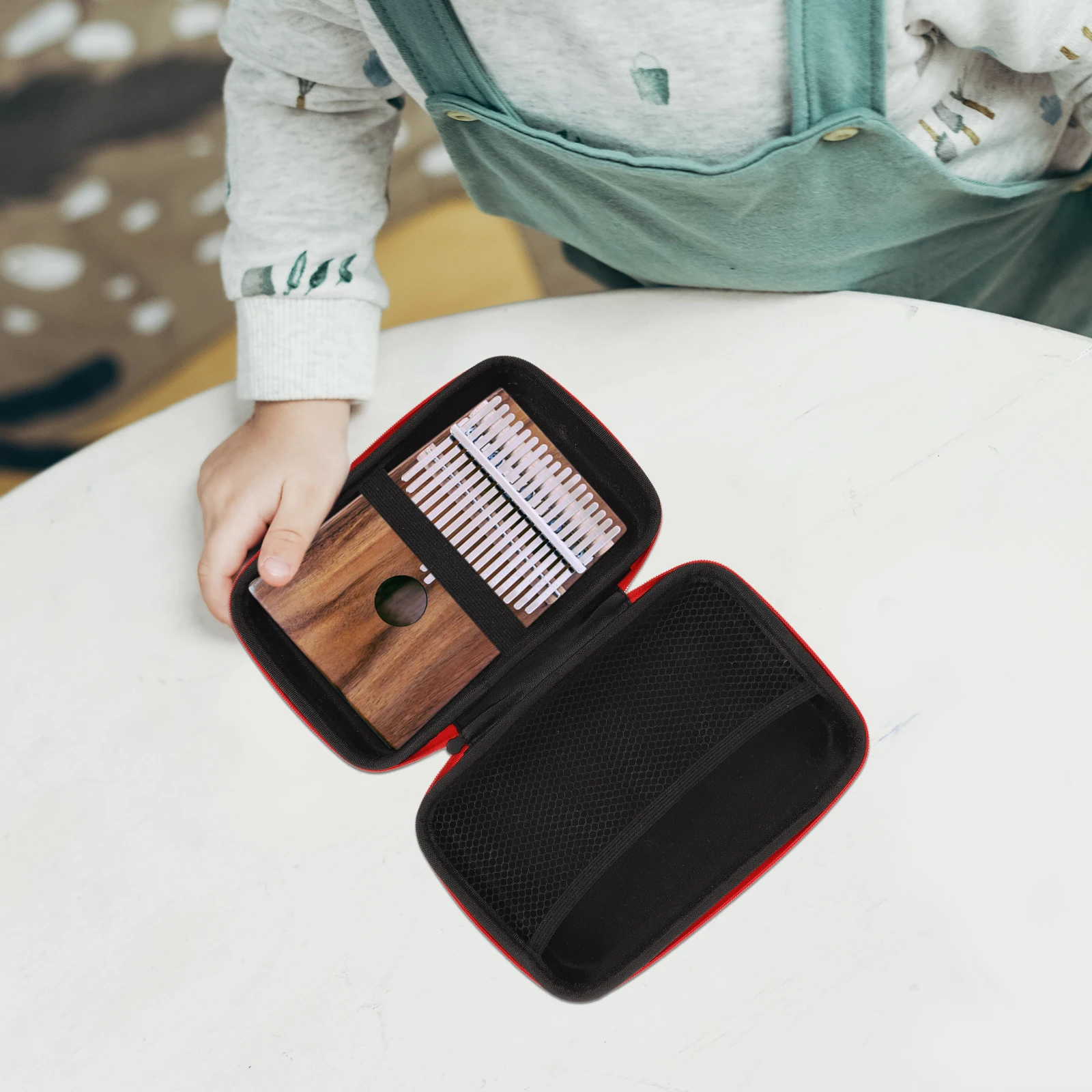 

2pcs Handheld Storage Box Universal Eva Thumb Piano Pouch Lightweight Kalimba Case Anti-Pressure Bag For Small Instruments