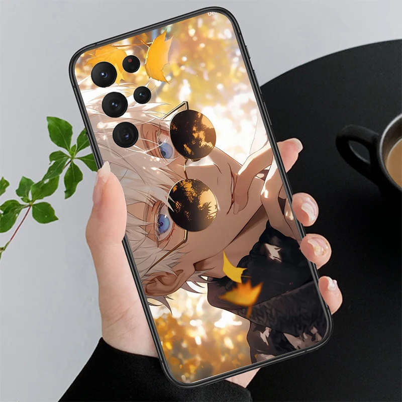 

Jujutsu Kaisen Satoru Gojo Phone Case For Samsung S25 S24 S23 S22 S21 S20 Ultra S20 S22 S21 S20 FE S24 Plus
