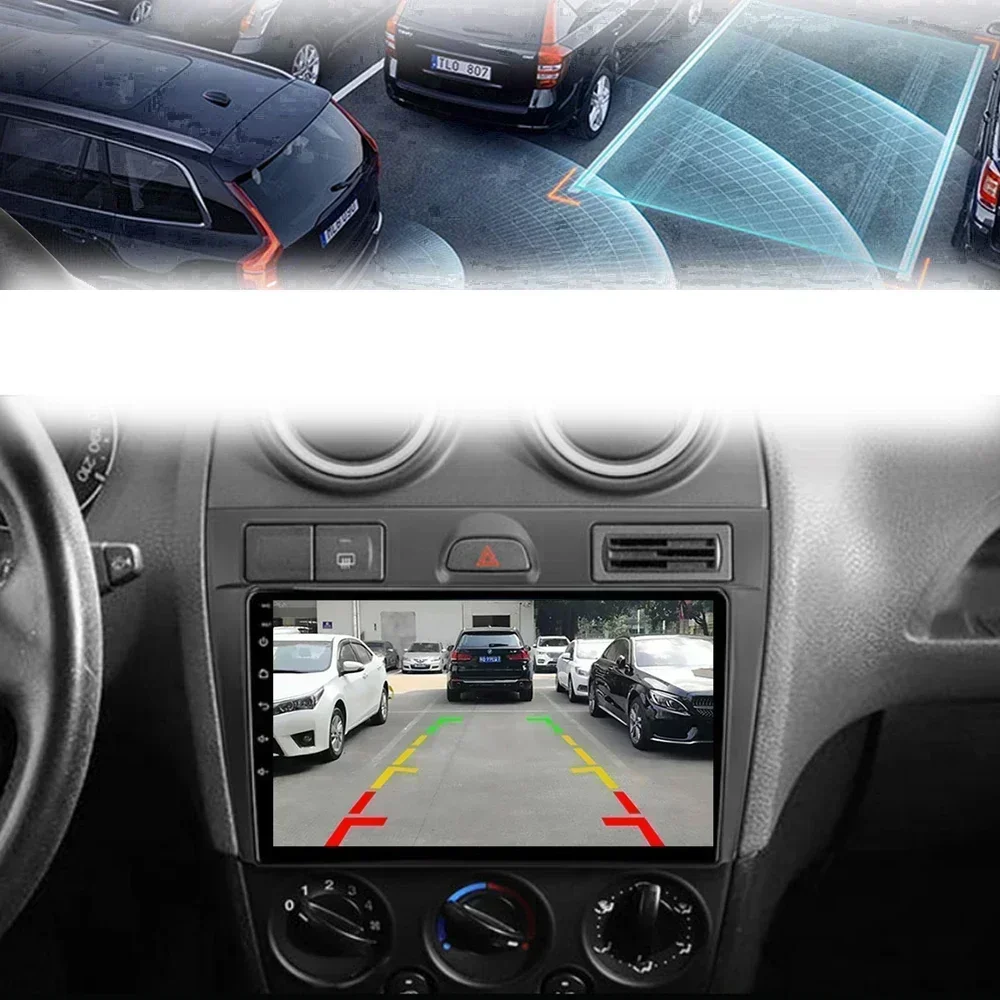 Android 17 for Ford Fiesta Mk VI 5 Mk5 2002-2008 Car Radio Multimedia GPS 2 Din DVD Carplay Navigation Player Stereo Head Unit