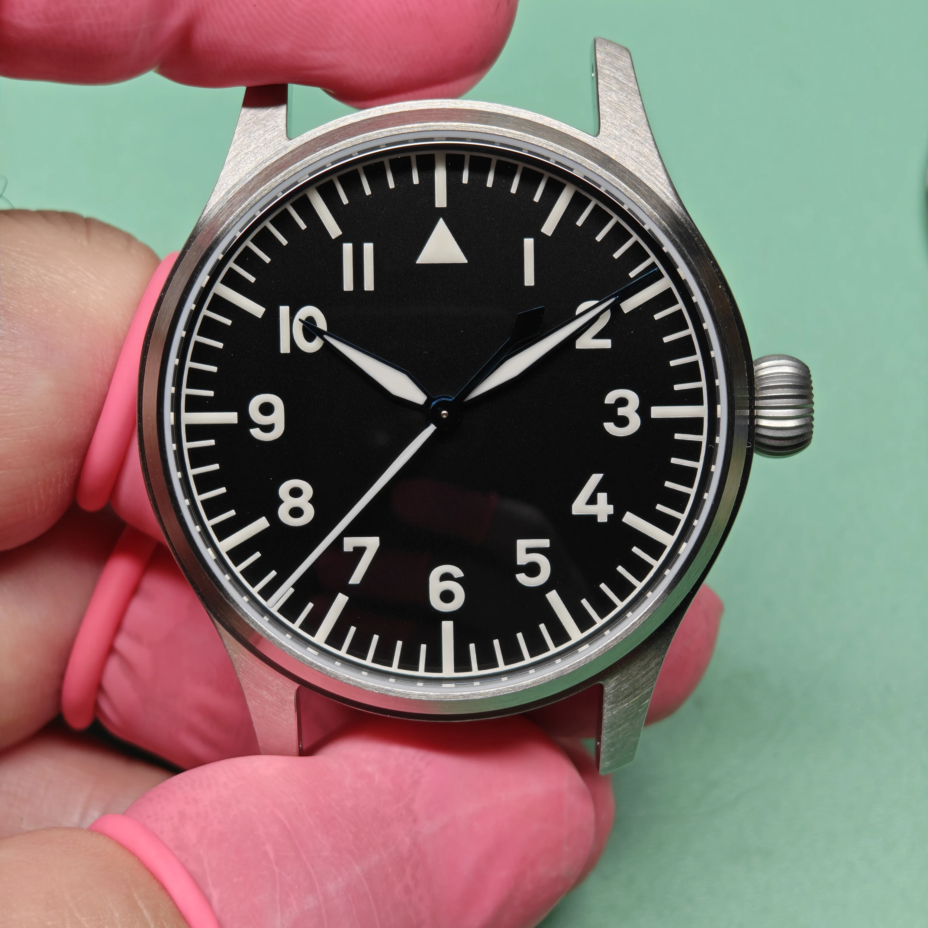 【Escapement Time】Automatic Movement Pilot Watch withType-B or Type-A   Black Dial and 40mm Case waterproof 100M
