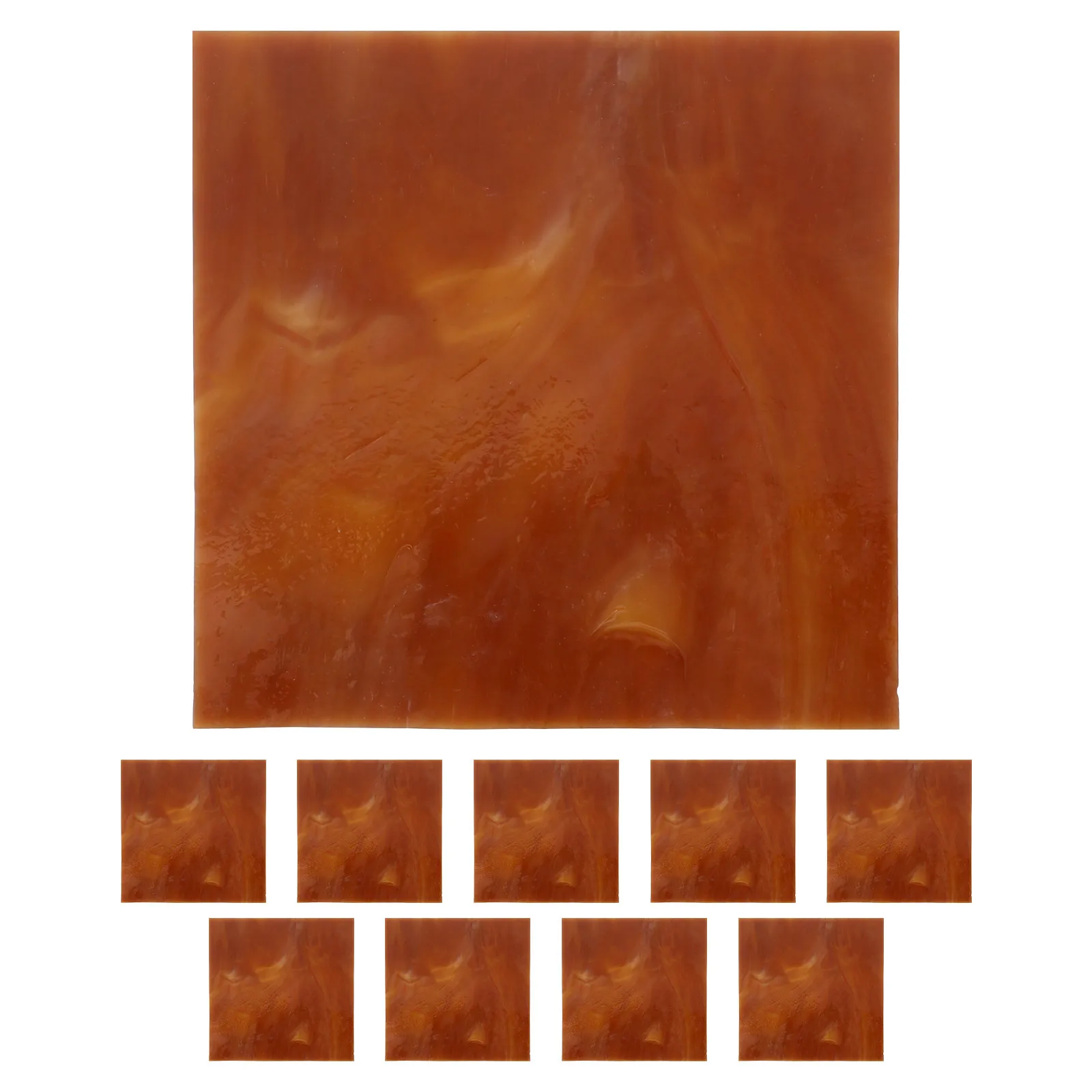 

10Pcs Stained Glass Sheets Mosaic Glass Tiles for Church Decor DIY Craft Panels Soft Illumination Easy to Cut Pieces