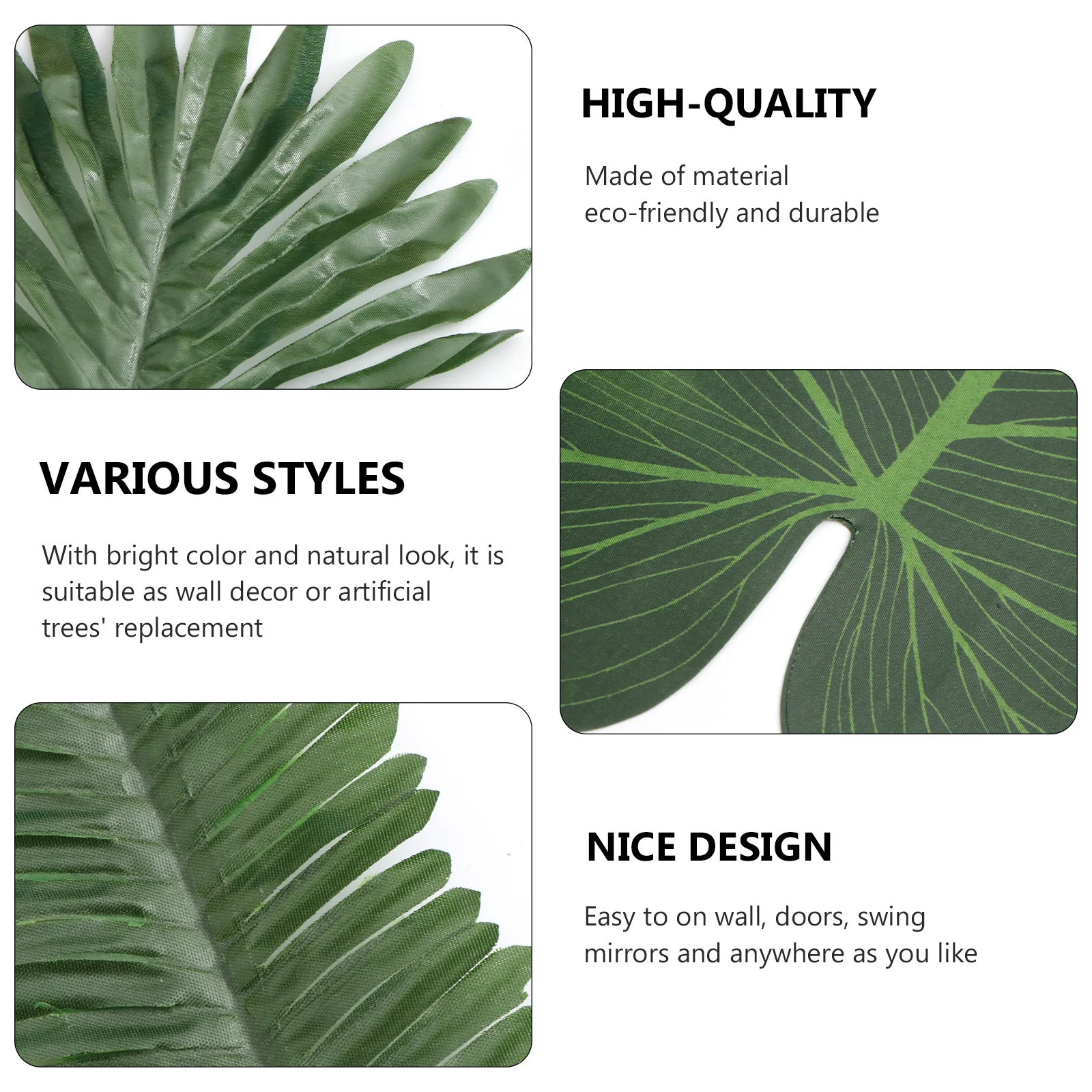 

60Pcs High Quality Artificial Palm Leaves Lifelike Greenery Leaves Party Decoration Beach Theme Home Garden Party Decoration