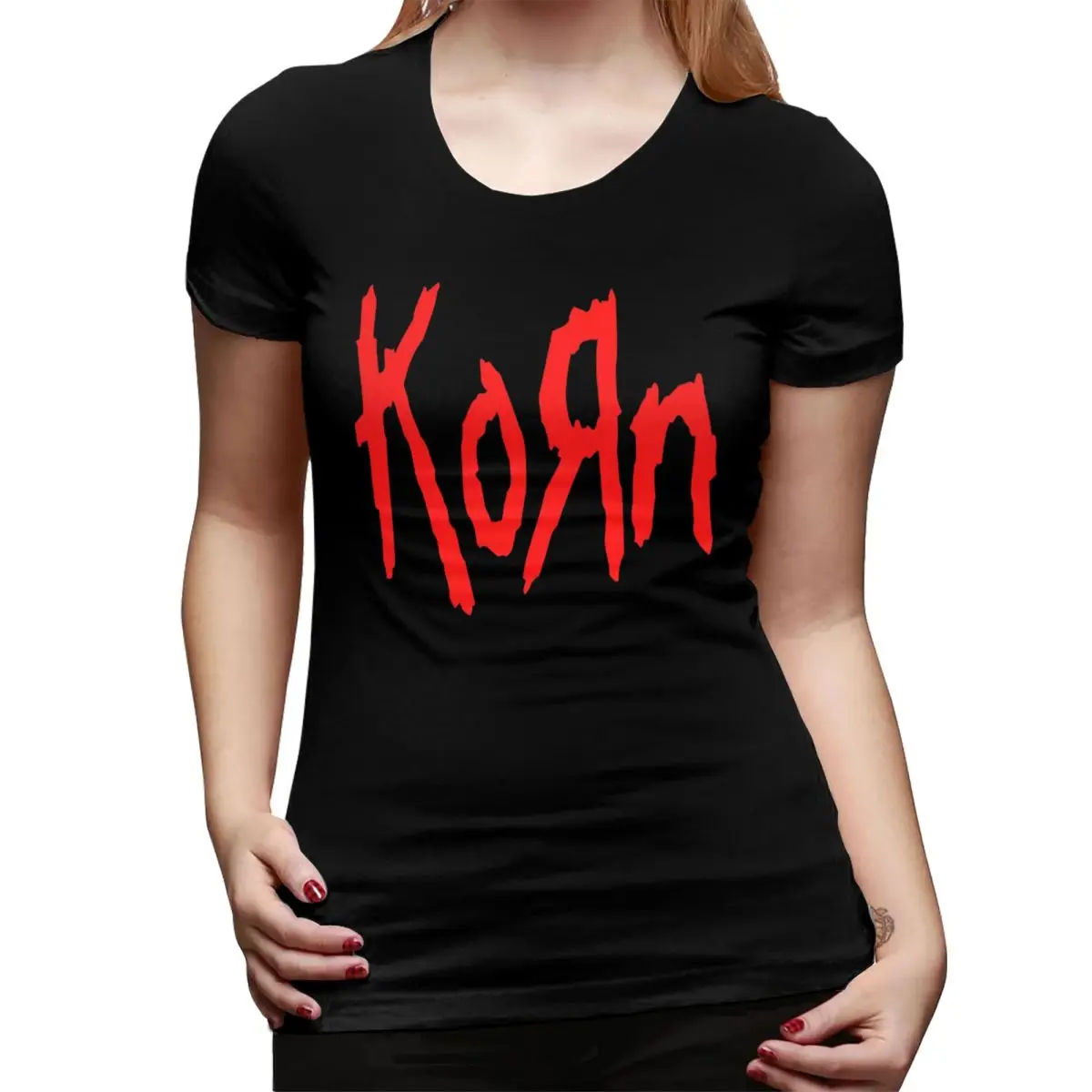 

Music Rock Korn Band T-Shirt for Women O-Neck Streetwear T Shirts Women's Tees Short Summer Clothes Tops
