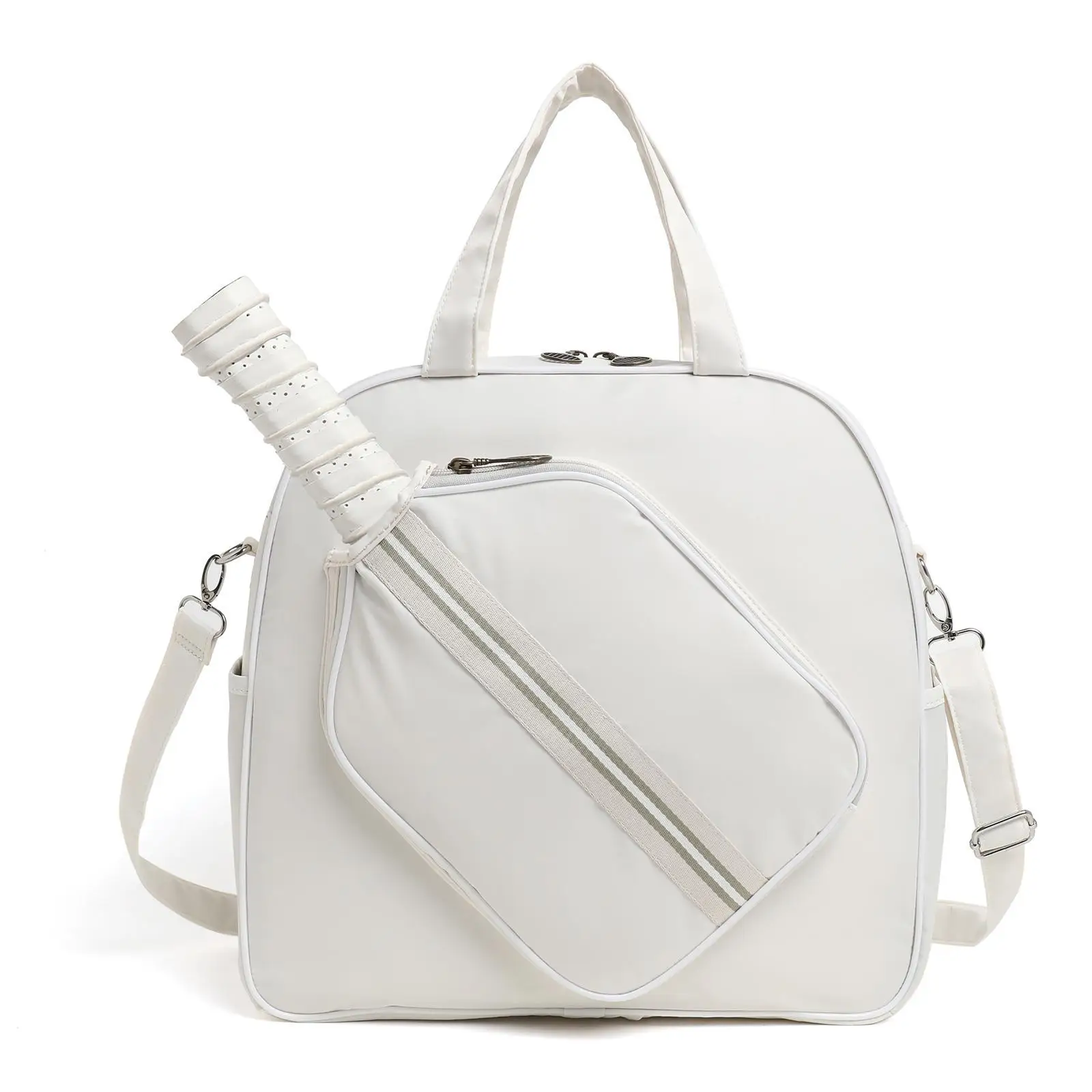 

Pickleball Racket Bag Multipurpose Women Men Large Capacity Crossbody Bag