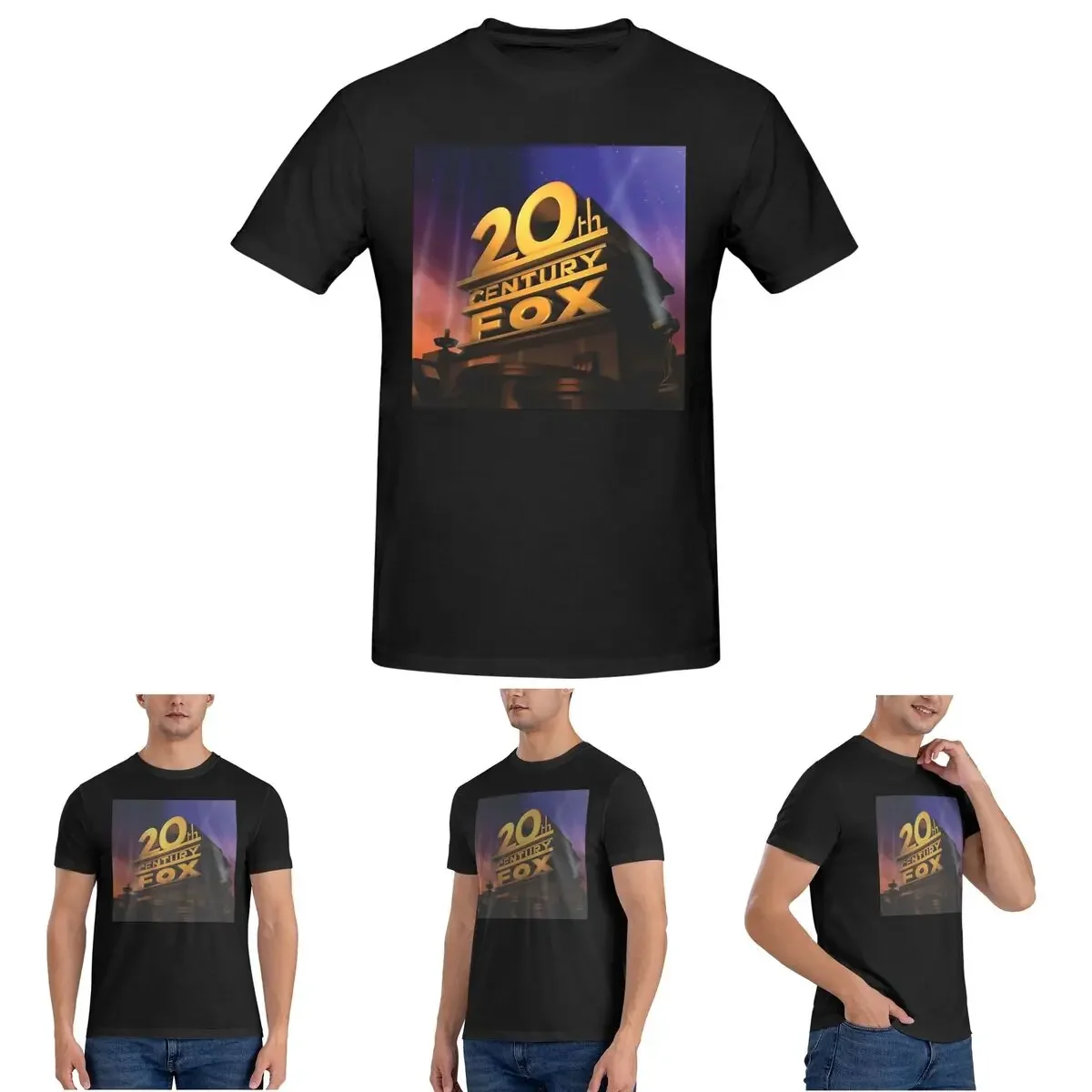 20th Century Fox Classic T-Shirt for Men Cotton Oversized T Shirts Men's Tees Short O-Neck Summer Clothes Tops S-6XL