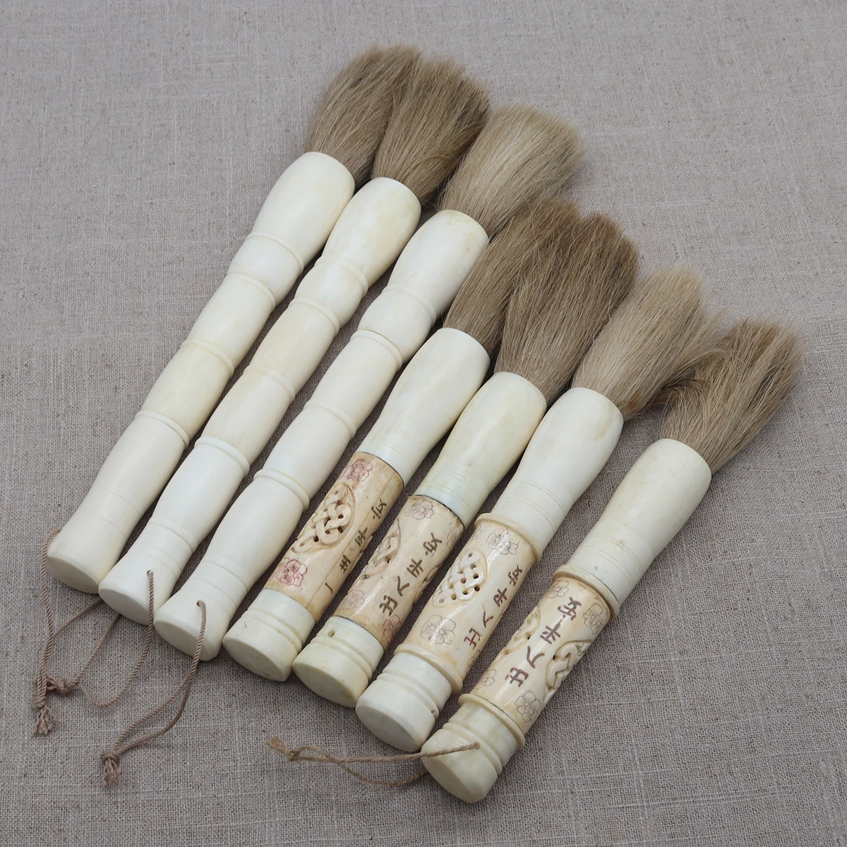 Decorative Calligraphy Brush, Carved Bone Accessory, Home Decoration
