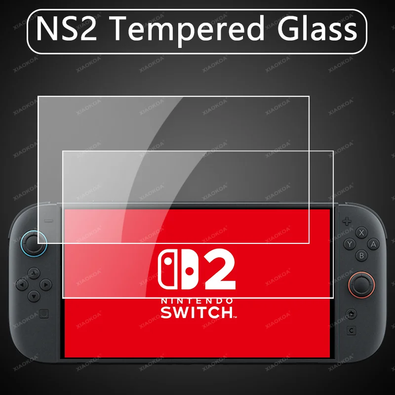 NS2 Protector de Pantalla de Cristal Templado HD para Switch 2, Transparente HD Antirrayas
