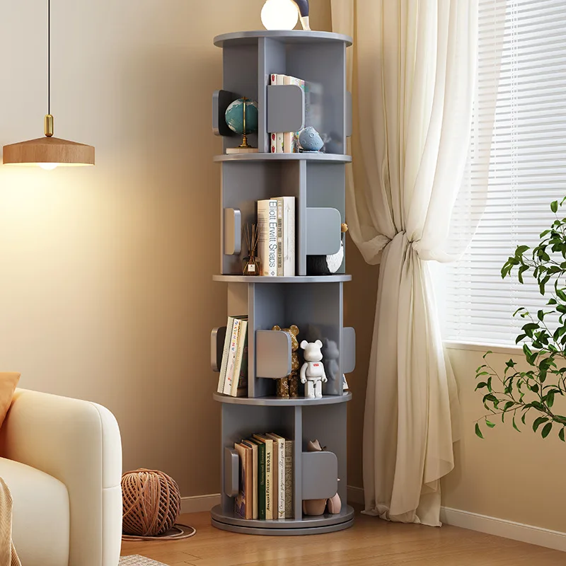 Solid wood corner bookshelf corner shelf household bookcase multi-layer