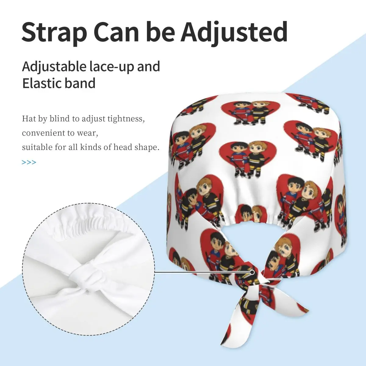 의료용 히트텍 스크럽 캡 (유니섹스 여성용) 부드럽고 편안한 이리야 로자노프 간호사 모자 트렌디 롱헤어 작업용 캡