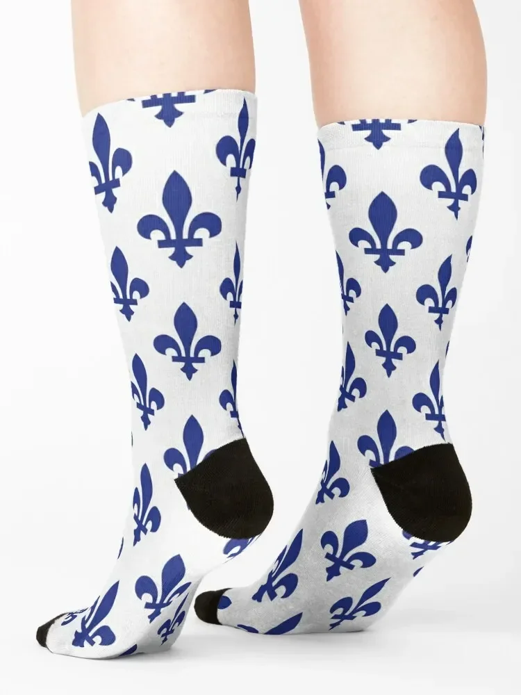 White Quebec Flag Canadian Province Socks Wholesale Men's anti-slip tennis Men's Socks Women's
