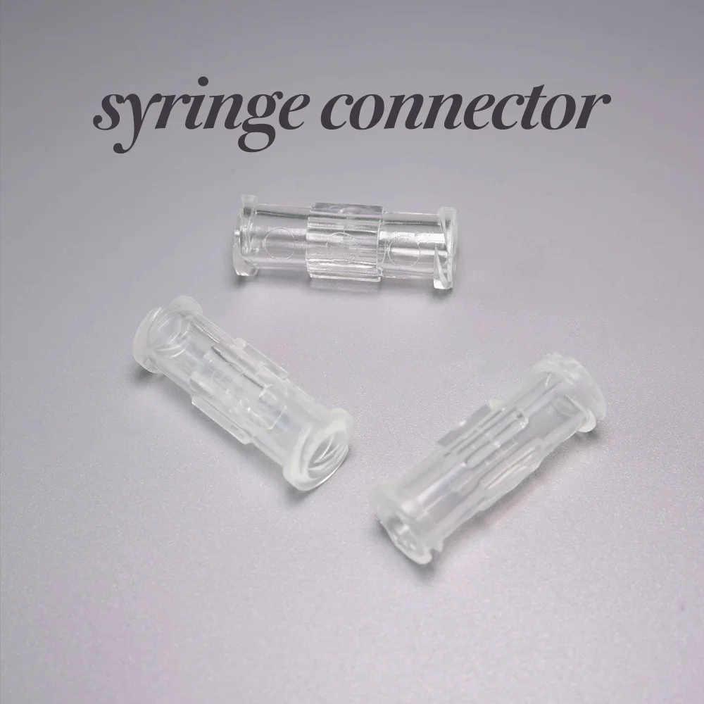 Syringe Thread Conversion Adhesive  Luer Syringe Connector Transparent For Pneumatic Parts Leak Proof