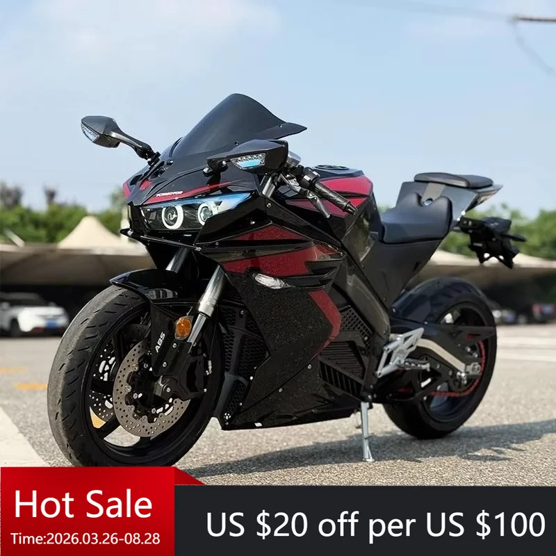 Tc 2026 new racing electric motorcycle 8000W 72V water-cooled central motor 160km/h 72V160AH battery front and rear ABS disc bra