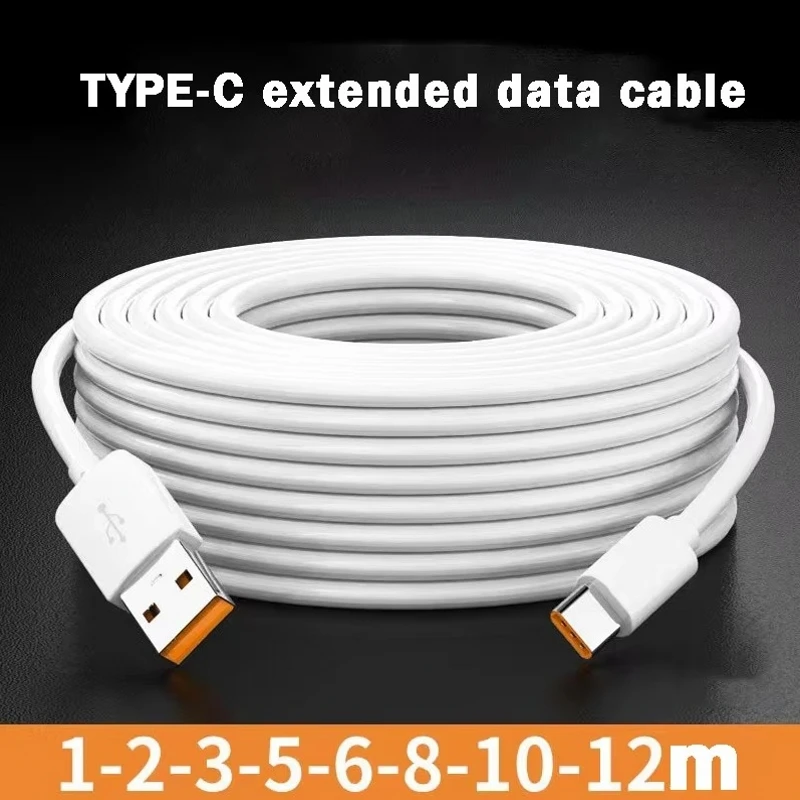 USB C 66W Fast Charge Cable 1M 2M 3M 5M 8M 10M 12M Type C Port Device Universal Data Cable for Huawei Xiaomi Samsung Camera PS5