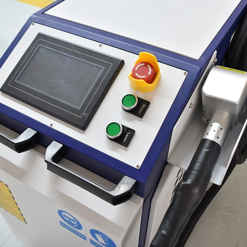 Preço baixo Máquina de limpeza a laser de pulso portátil, 300w 500w, pintura, remoção de ferrugem para metal, madeira, remoção de camada de oxidação