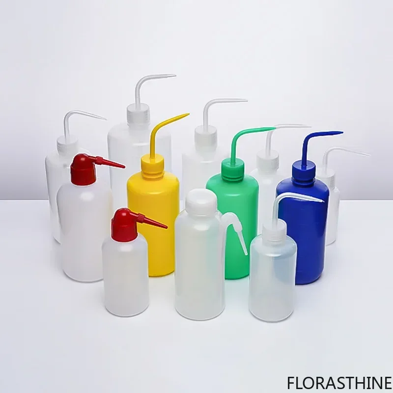 2pcs /lot PE Laboratory Plastic Washing Bottle Acetone Ethanol Methanol Cleaning Colored Bottle