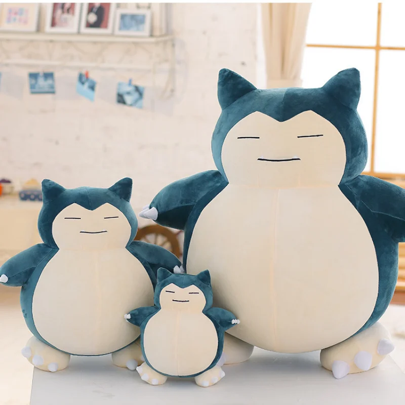 30-200cm Giant Pokemon Cartoon Snorlax Plush Toys Soft Snorlax Leather Shell Plush Anime Figure  Big Gengar Fill Yourself Toy