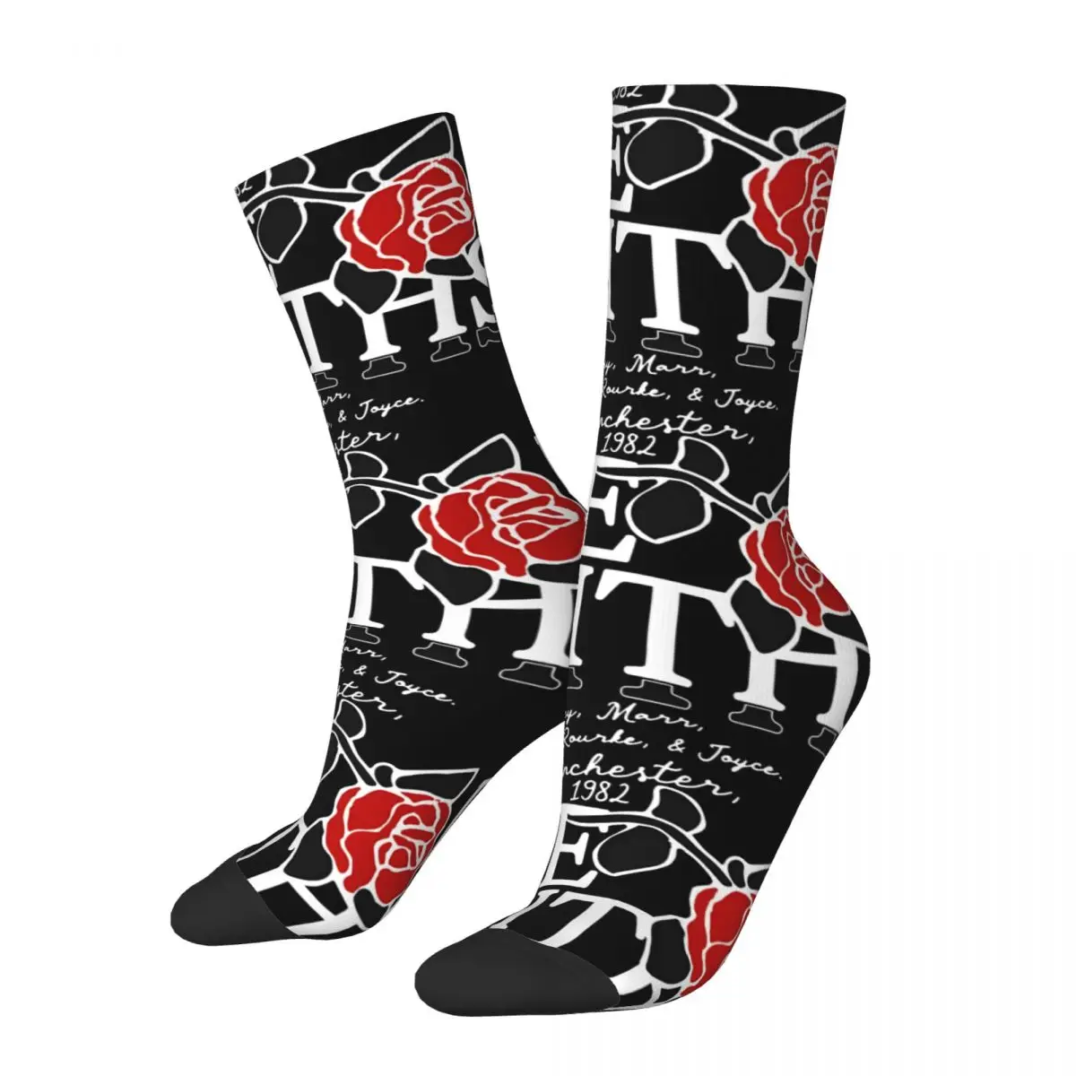 ROSE Sock for Men Hip Hop Vintage The Smiths Happy Quality Pattern Printed Boys Crew Sock Casual Gift